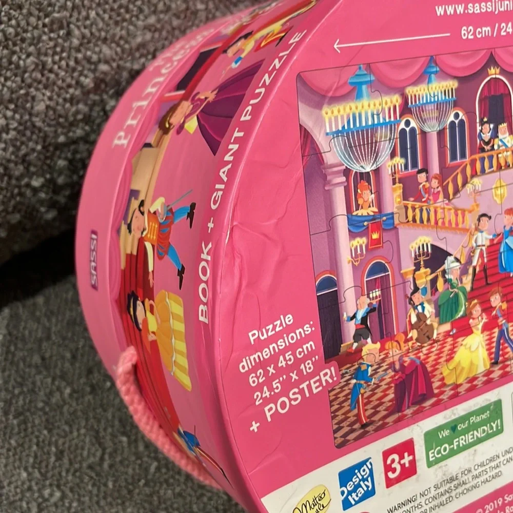 NEW Sassi - Princess Ball Book and Giant Puzzle Set, 30 pcs for 3+